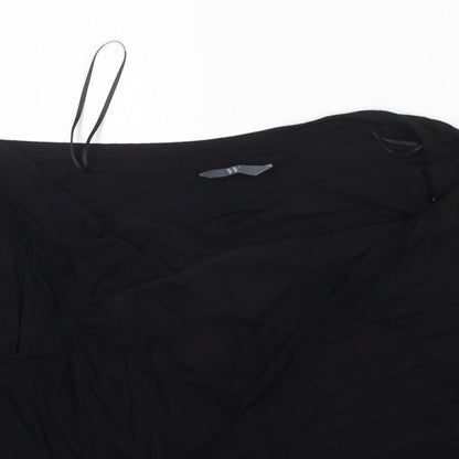 BHS Womens Black V-Neck  Viscose Cardigan Jumper Size 12