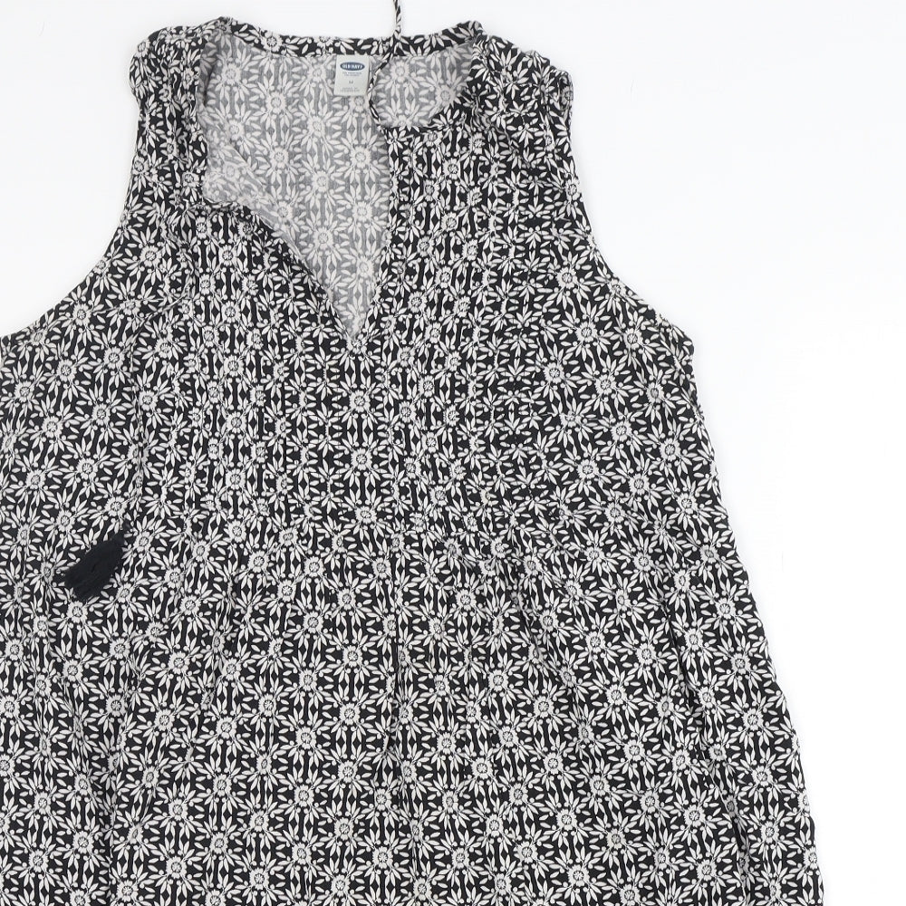 Old Navy Womens Multicoloured Floral Viscose A-Line  Size M  V-Neck