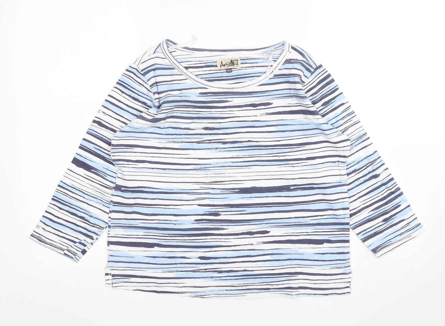 Womens UK Size 10 Arista Multicoloured Basic T-Shirt
