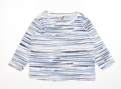 Womens UK Size 10 Arista Multicoloured Basic T-Shirt