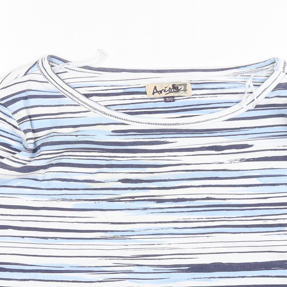 Womens UK Size 10 Arista Multicoloured Basic T-Shirt