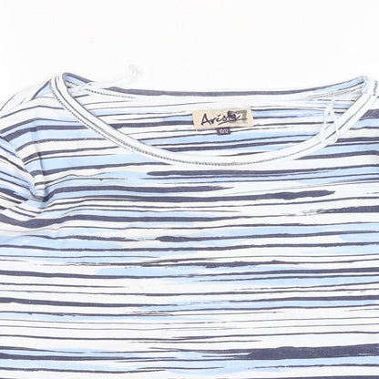 Womens UK Size 10 Arista Multicoloured Basic T-Shirt