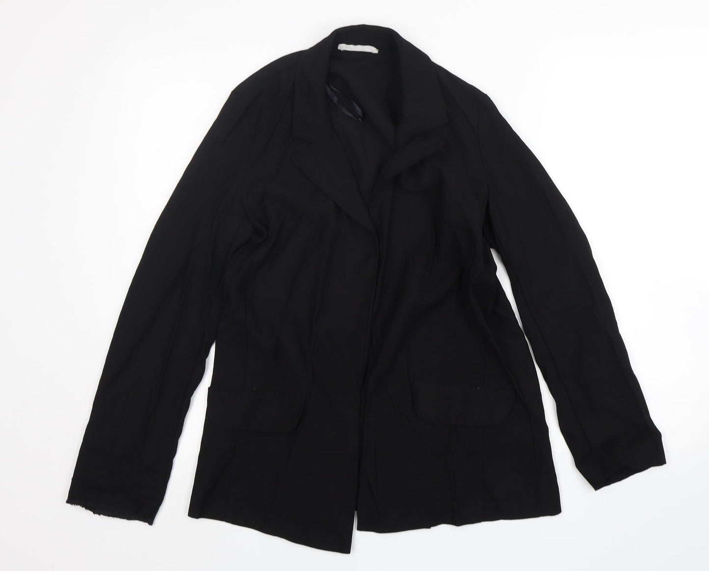 Primark Womens Black  Viscose Jacket Blazer Size 6