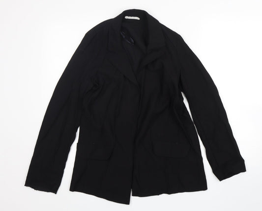 Primark Womens Black  Viscose Jacket Blazer Size 6
