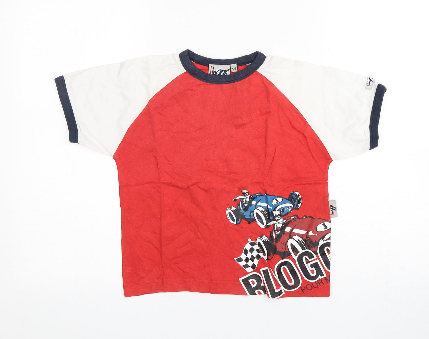 Bbggs Boys Multicoloured  Cotton Basic T-Shirt Size 5-6 Years Round Neck
