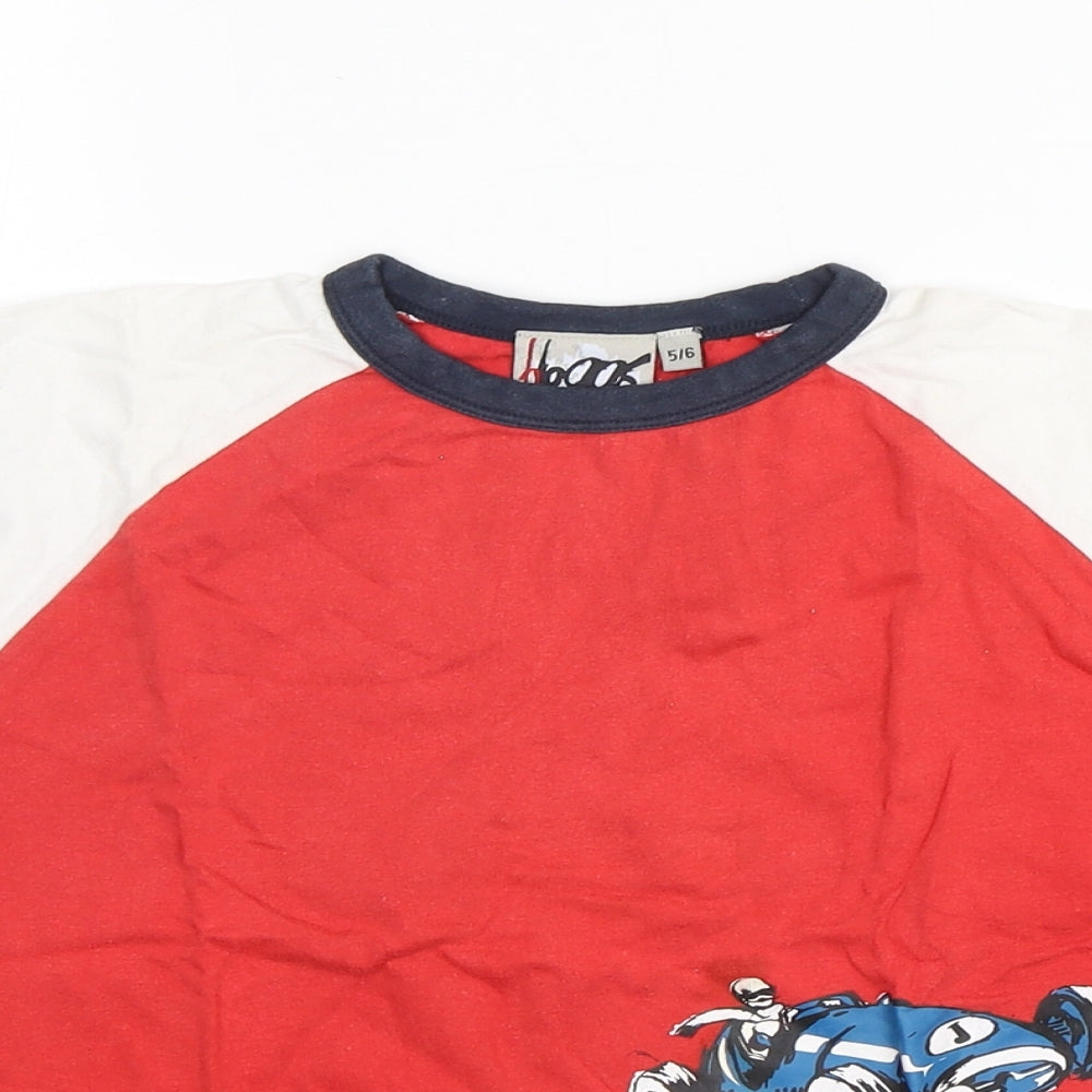 Bbggs Boys Multicoloured  Cotton Basic T-Shirt Size 5-6 Years Round Neck