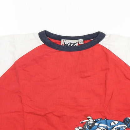 Bbggs Boys Multicoloured  Cotton Basic T-Shirt Size 5-6 Years Round Neck