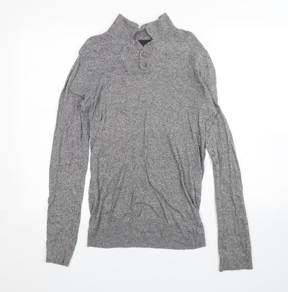 ASOS Mens Grey  Cotton  Polo Size S Collared