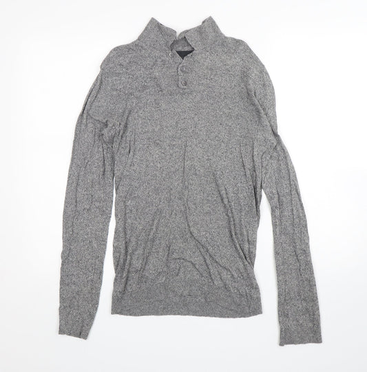 ASOS Mens Grey  Cotton  Polo Size S Collared