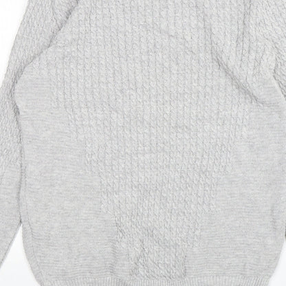 ASOS Mens Grey Round Neck  Cotton Pullover Jumper Size S