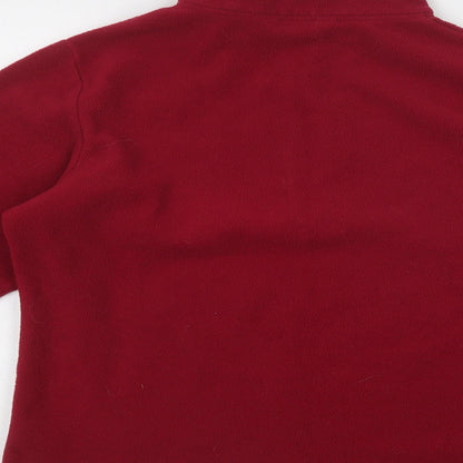 For Women Womens Purple  Polyester Henley Sweatshirt Size 12  Zip
