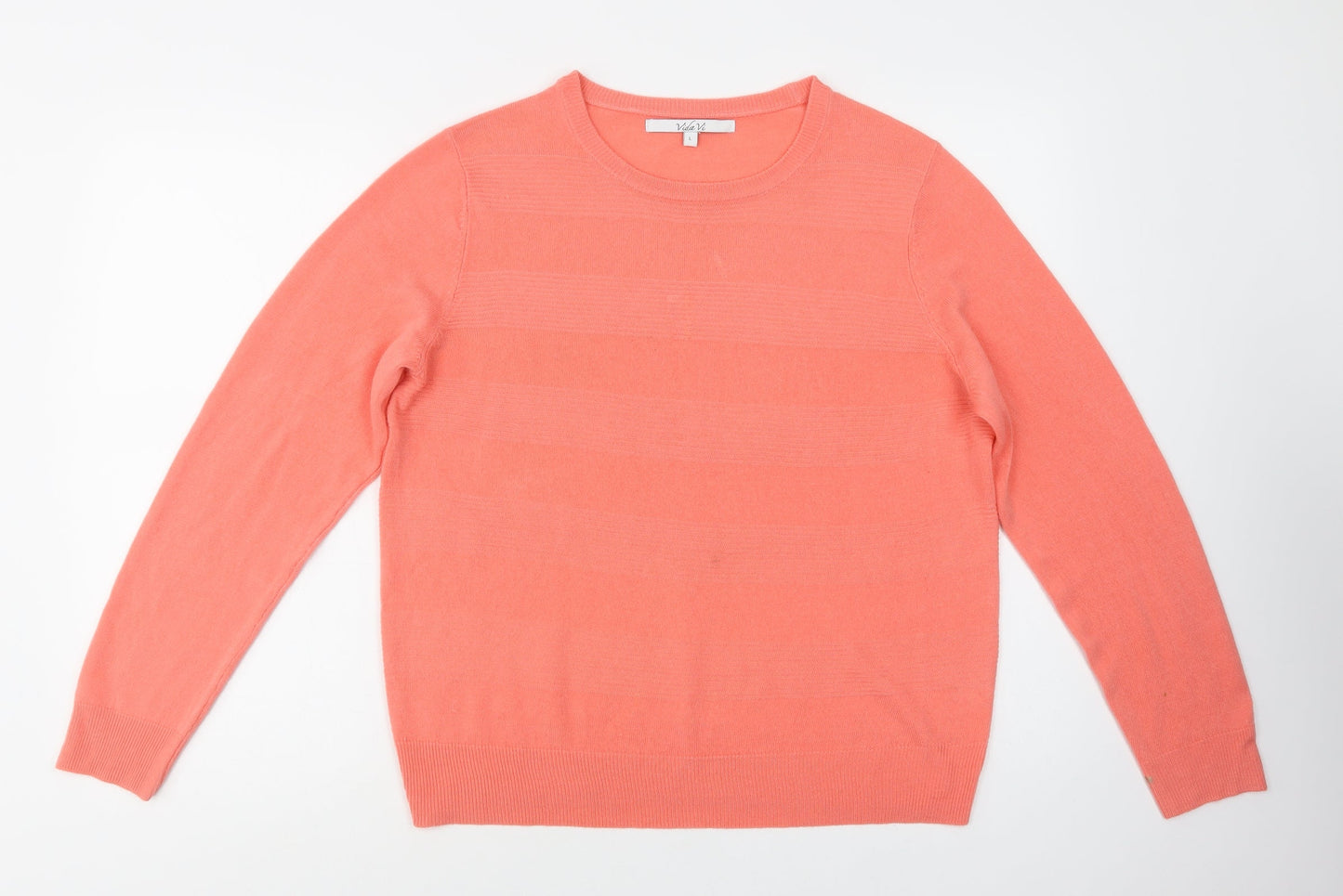 Womens UK Size L Vida Vi Pink Pullover Jumper
