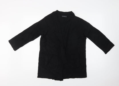 Womens UK Size M Zara Black Cardigan Jumper