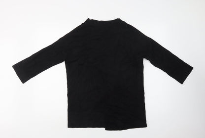 Womens UK Size M Zara Black Cardigan Jumper