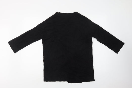 Womens UK Size M Zara Black Cardigan Jumper