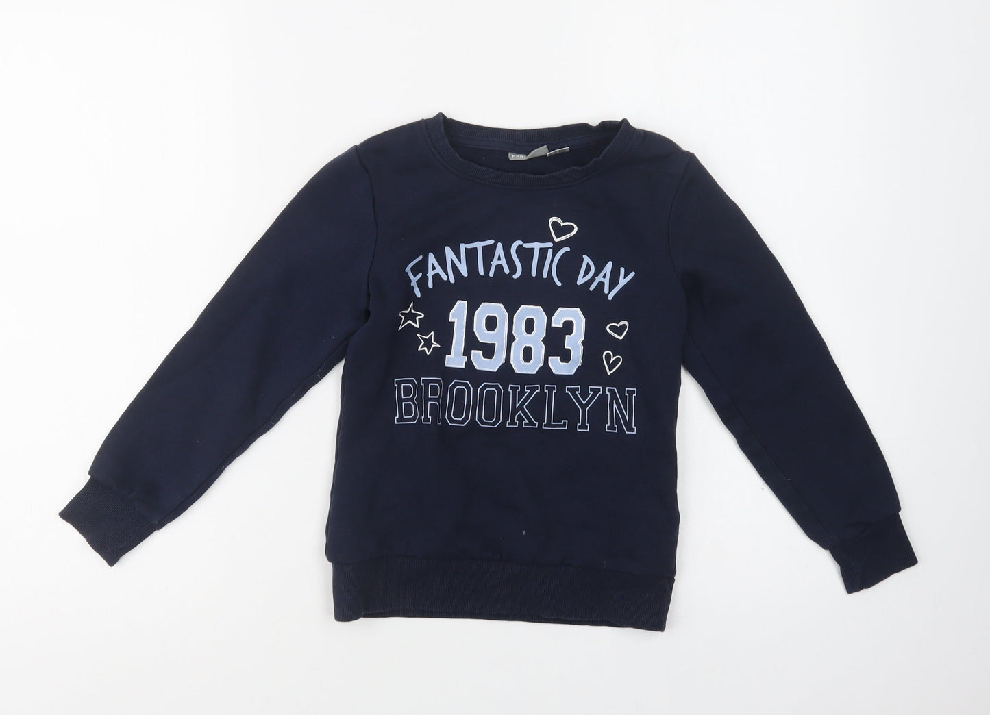 Pepperts Girls Blue  Cotton Pullover Sweatshirt Size 6-7 Years   - Brooklyn