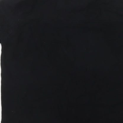 Nannystate Mens Black  Cotton  Polo Size M Collared Button