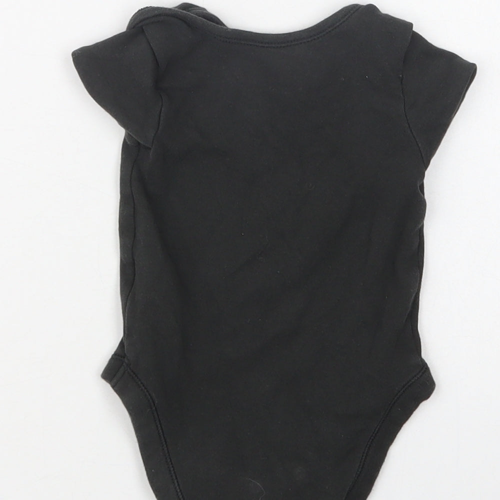 George Baby Black  Cotton Romper One-Piece Size 6-9 Months  Snap - Trouble