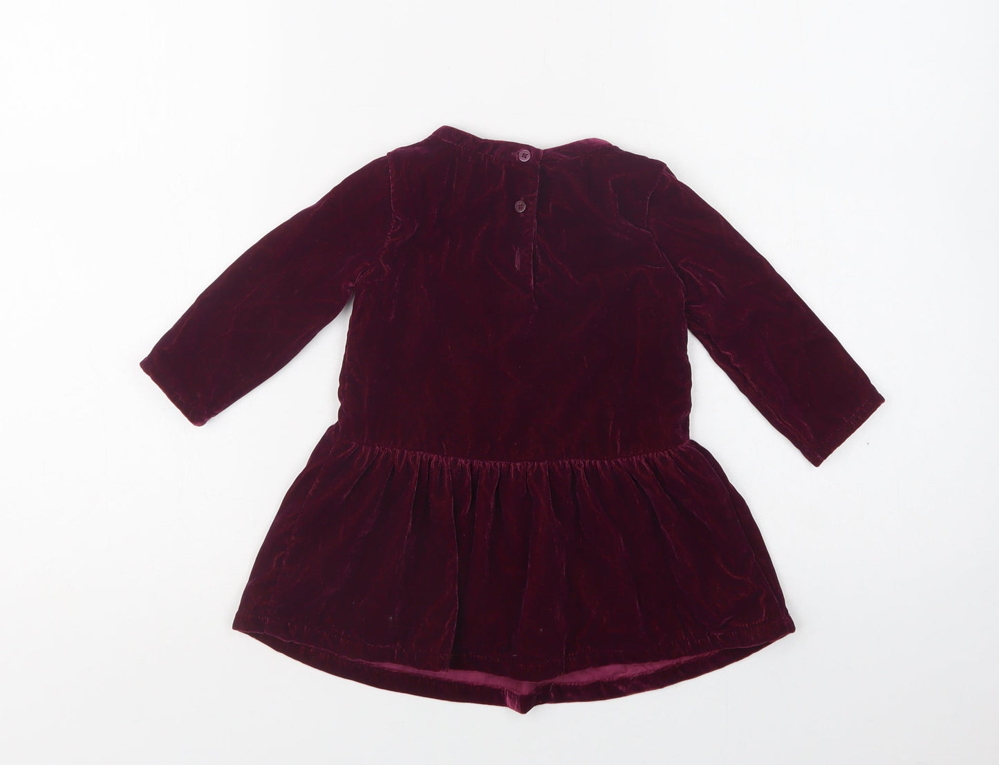 Gymboree Baby Purple  Polyester A-Line  Size 12-18 Months  Crew Neck Button