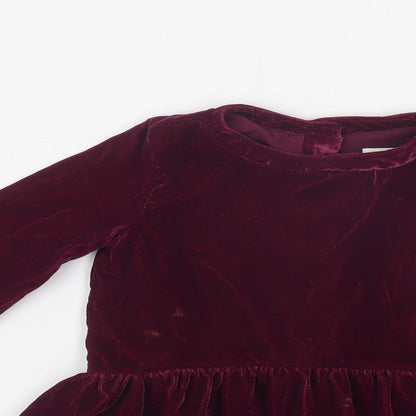 Gymboree Baby Purple  Polyester A-Line  Size 12-18 Months  Crew Neck Button