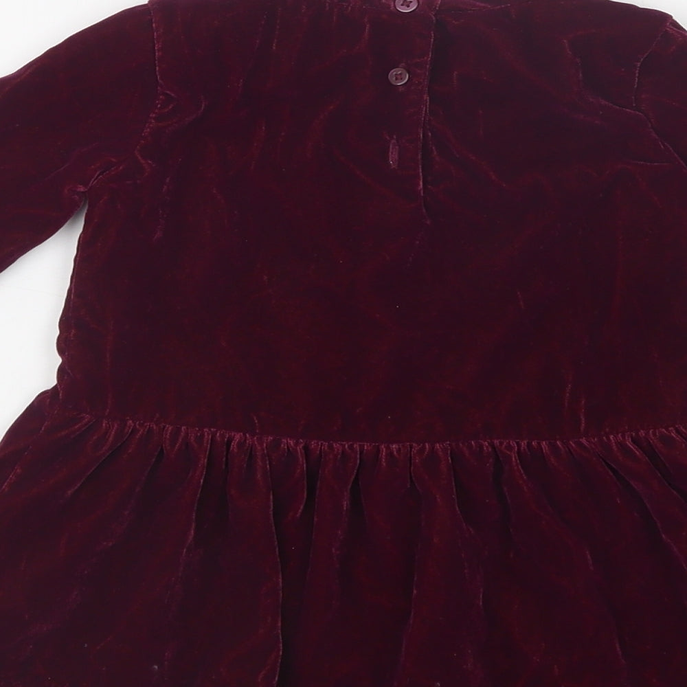 Gymboree Baby Purple  Polyester A-Line  Size 12-18 Months  Crew Neck Button