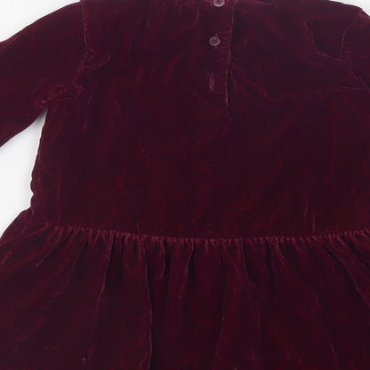 Gymboree Baby Purple  Polyester A-Line  Size 12-18 Months  Crew Neck Button
