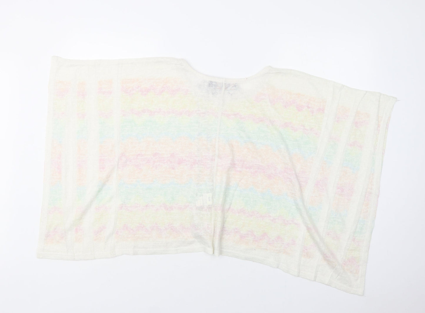 QED Womens Multicoloured Geometric Polyester Basic Blouse Size M Round Neck