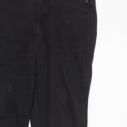 Topshop Womens Black  Cashgora Skinny Jeans Size 28 L30 in Regular Button