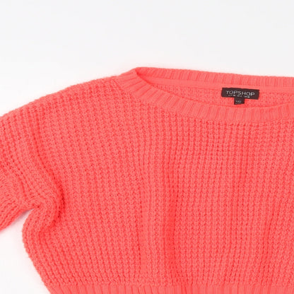 Womens UK Size 10 Topshop Pink Pullover Jumper