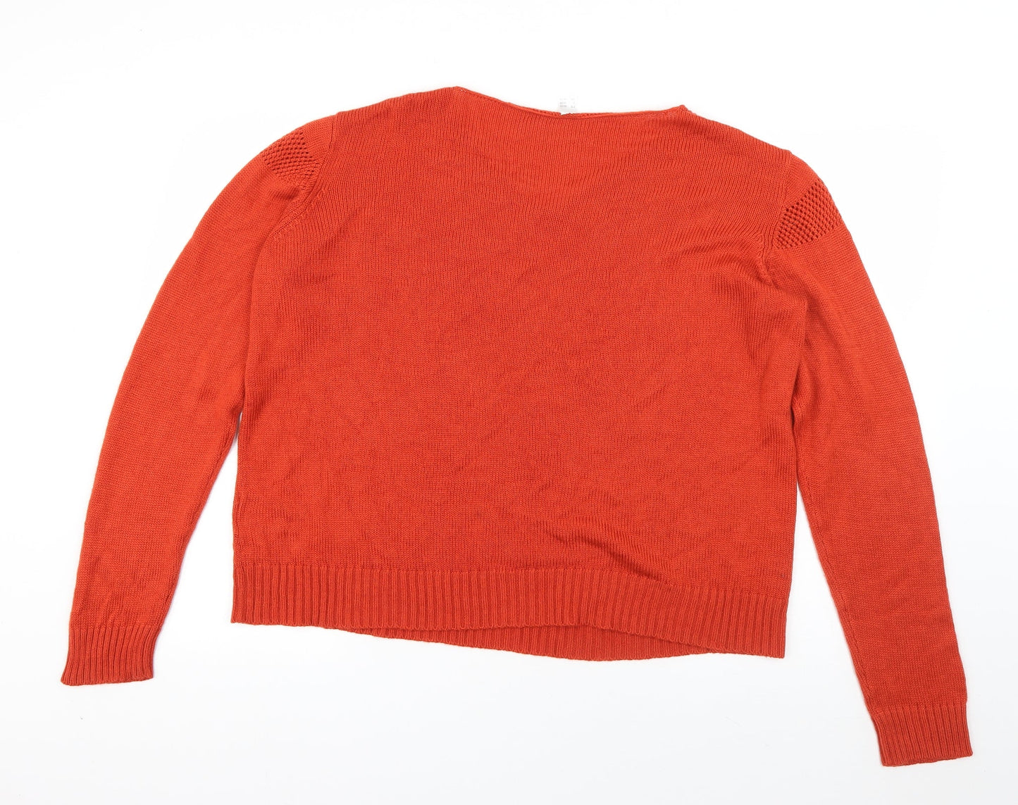 Womens UK Size 16 Preworn Orange Pullover Jumper