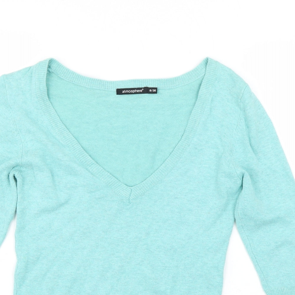 Womens UK Size 8 Atmosphere Blue Pullover Jumper