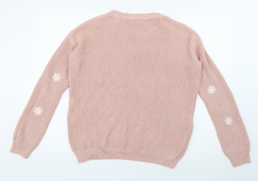 Womens UK Size 10 NEXT Pink Pullover Jumper