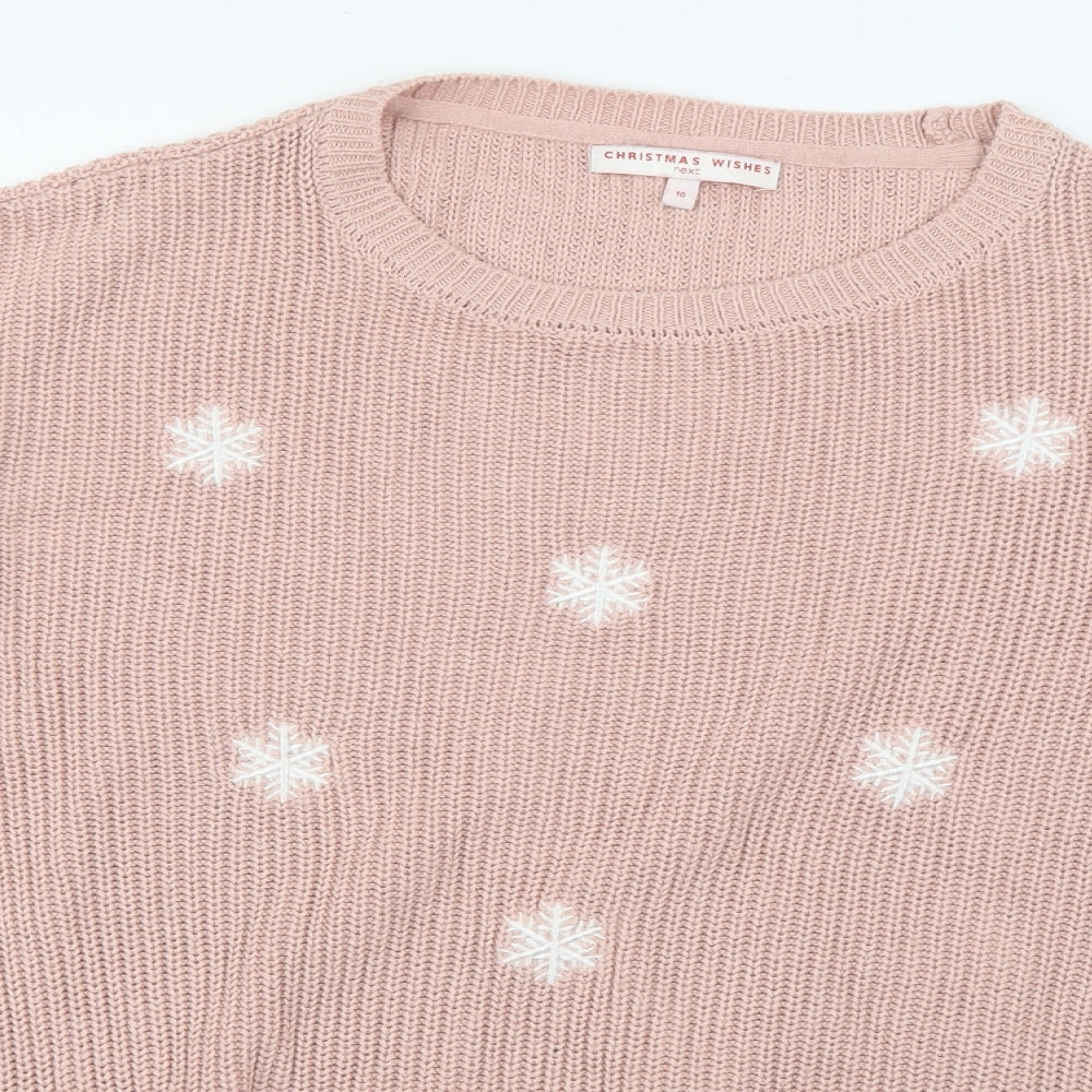 Womens UK Size 10 NEXT Pink Pullover Jumper