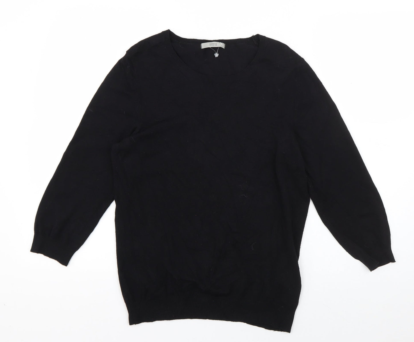 Womens UK Size 12 Marks and Spencer Black Pullover Jumper