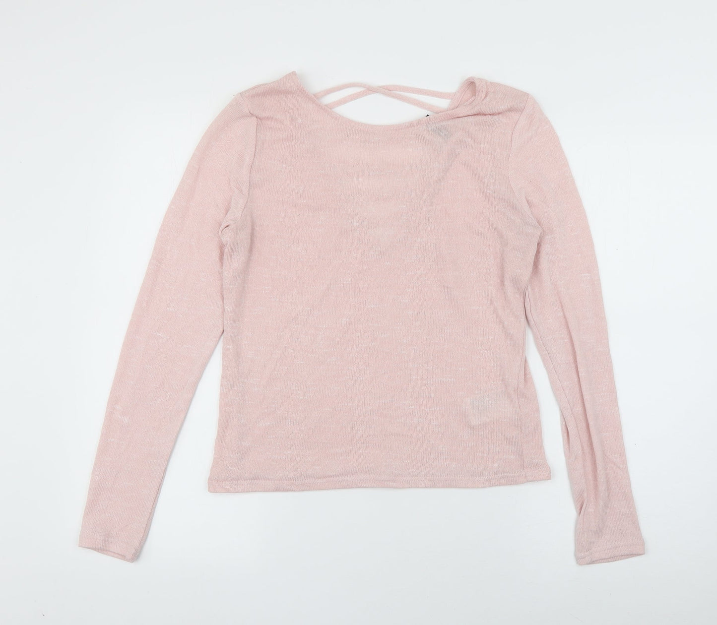 Womens UK Size L Divided Pink Pullover Jumper
