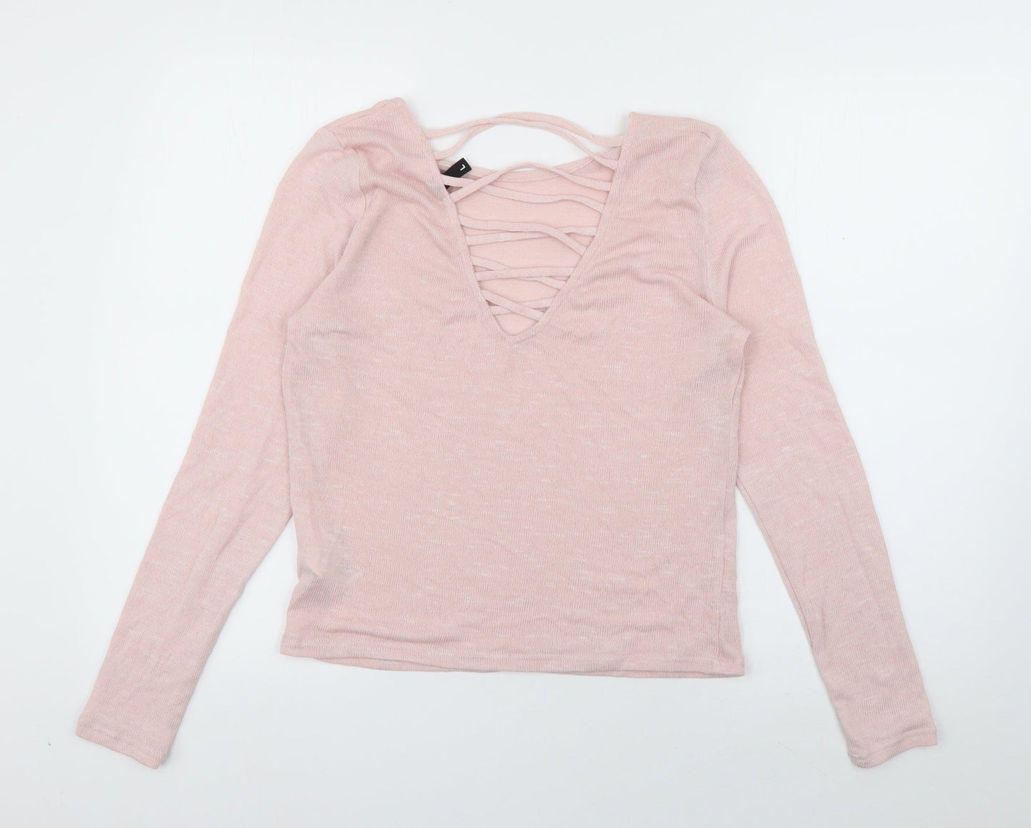 Womens UK Size L Divided Pink Pullover Jumper
