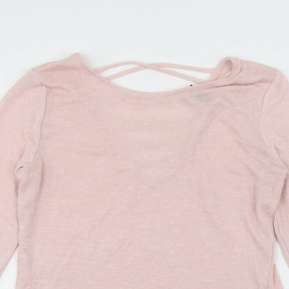 Womens UK Size L Divided Pink Pullover Jumper