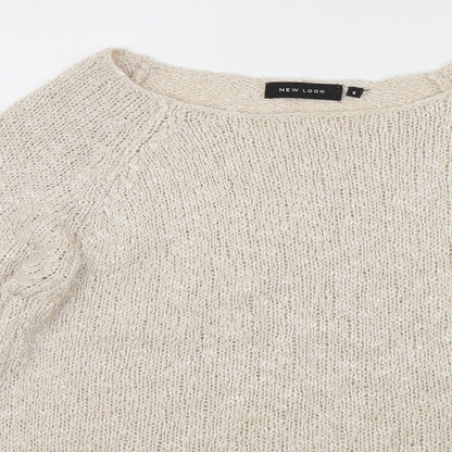 Womens UK Size 6 New Look Ivory Pullover Jumper