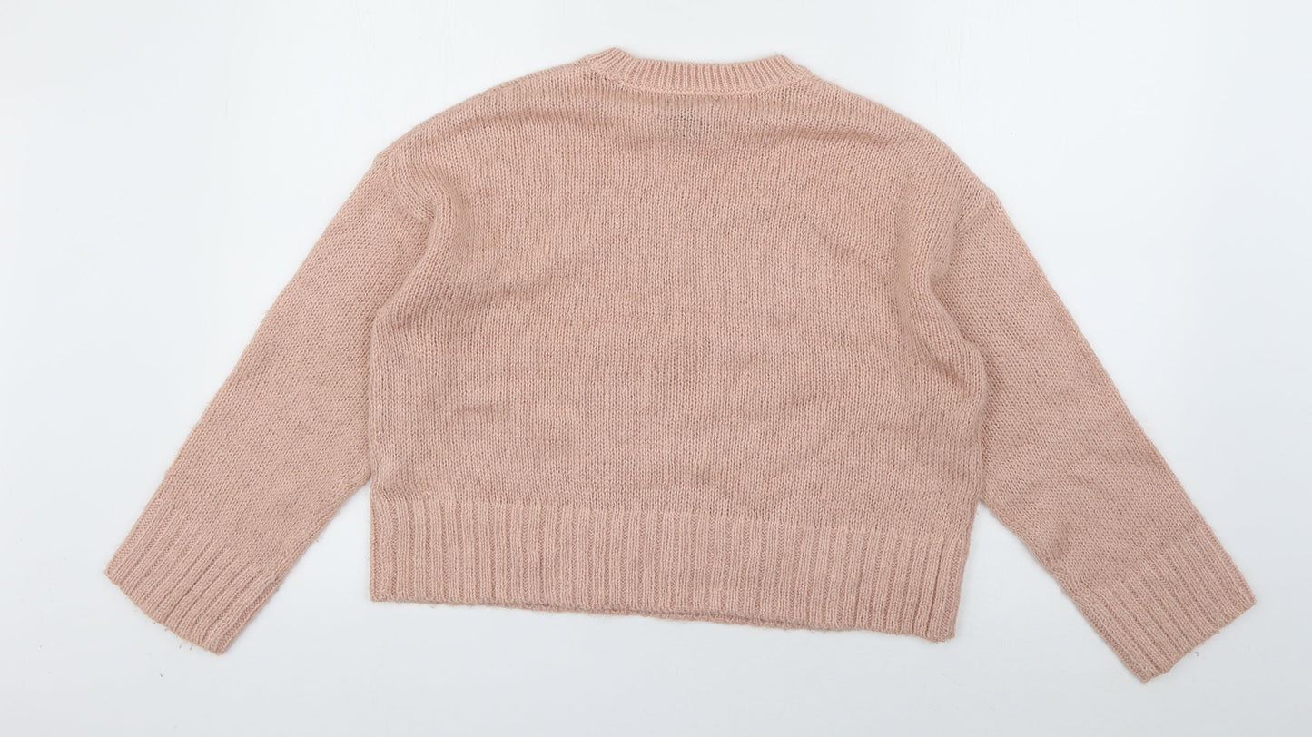 Womens UK Size S New Look Pink Pullover Jumper