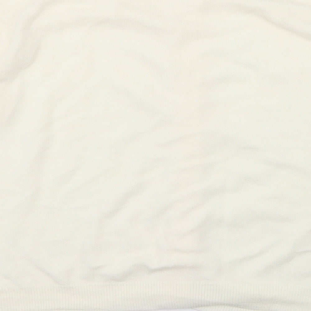 intuition Womens Ivory Round Neck  Acrylic Cardigan Jumper Size 12