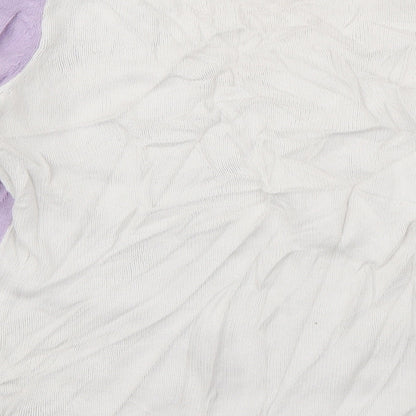 Damart Womens Purple V-Neck  Cotton Pullover Jumper Size 12