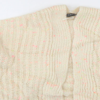 Primark Womens Ivory V-Neck  Acrylic Cardigan Jumper Size 10
