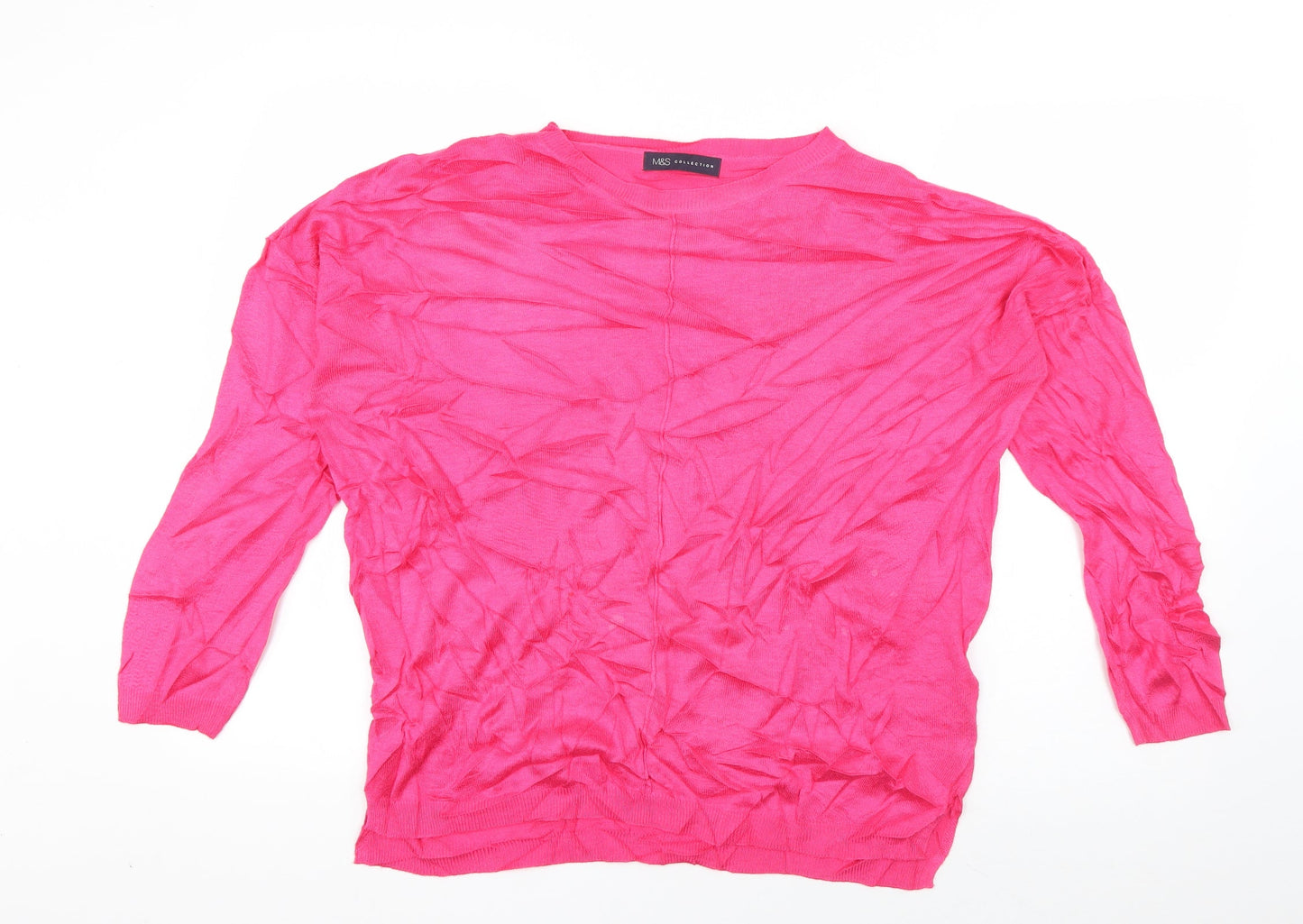 Womens UK Size L Marks and Spencer Pink Pullover Jumper