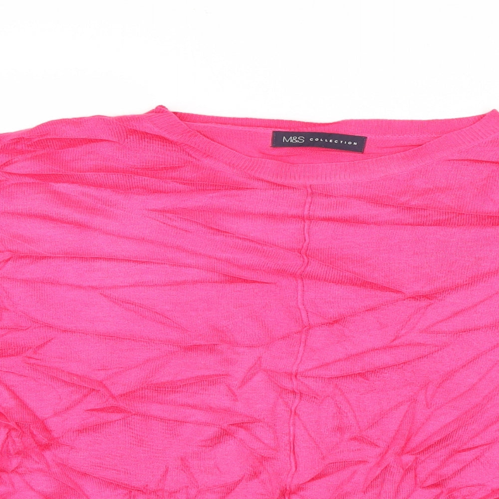 Womens UK Size L Marks and Spencer Pink Pullover Jumper