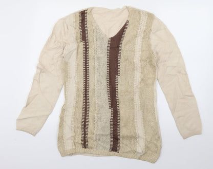 Womens UK Size 10 Preworn Ivory Pullover Jumper