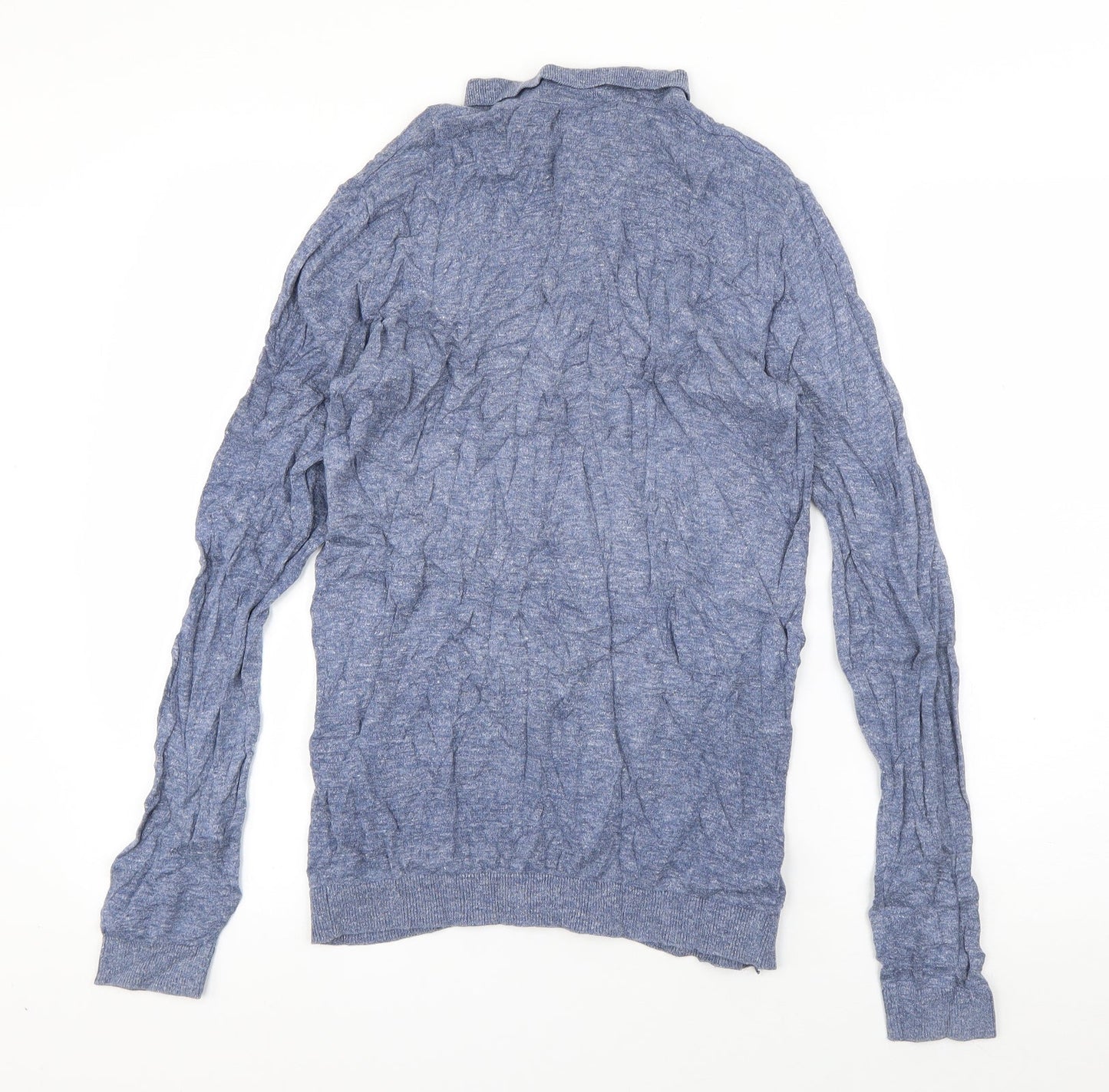 ASOS Mens Blue Collared  Cotton Pullover Jumper Size M