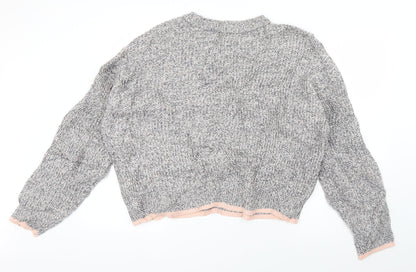 Womens UK Size 16 Topshop Grey Pullover Jumper