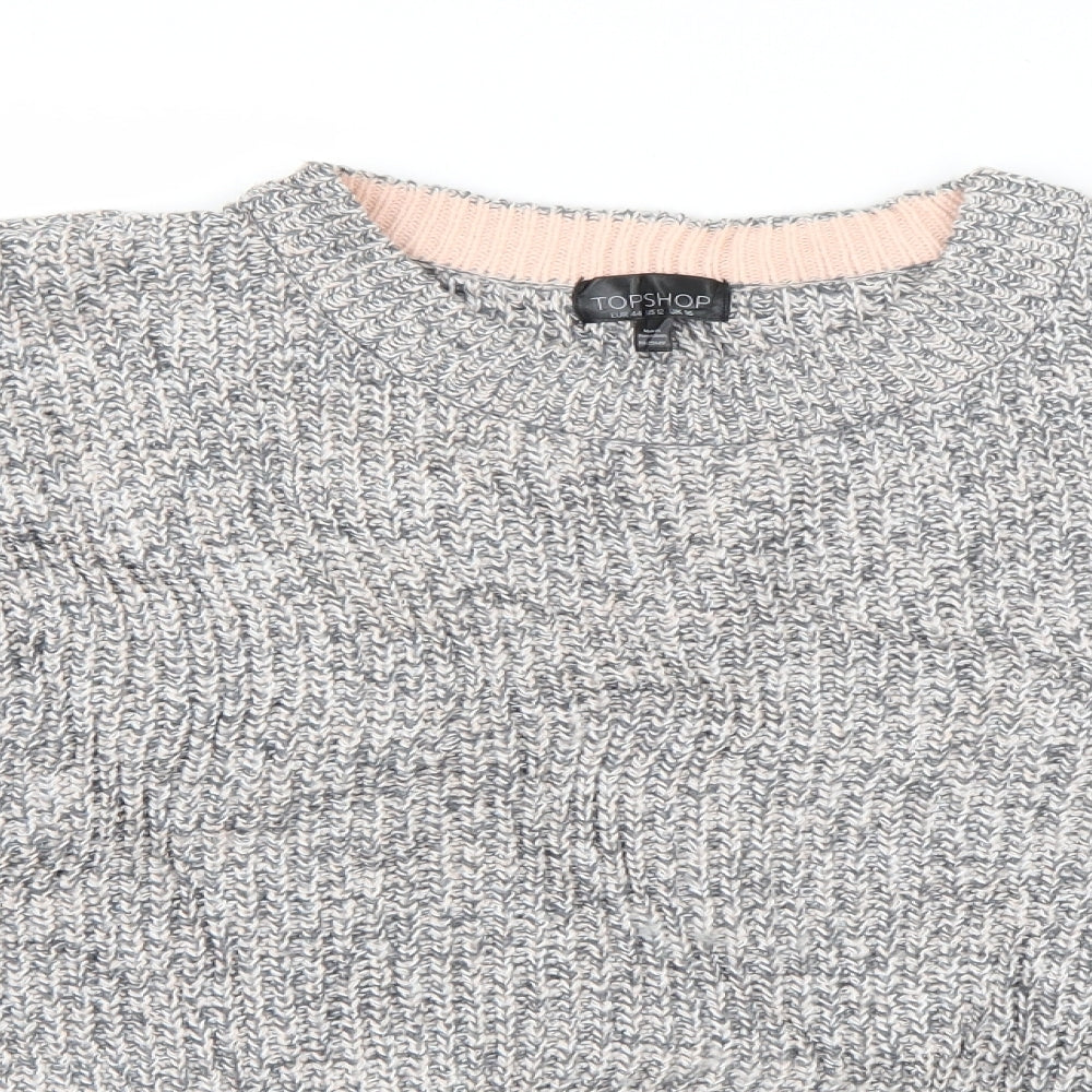 Womens UK Size 16 Topshop Grey Pullover Jumper