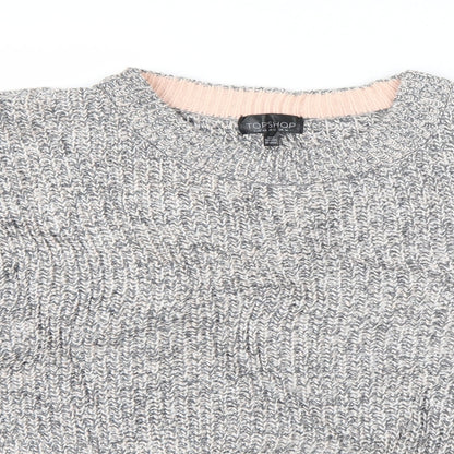 Womens UK Size 16 Topshop Grey Pullover Jumper