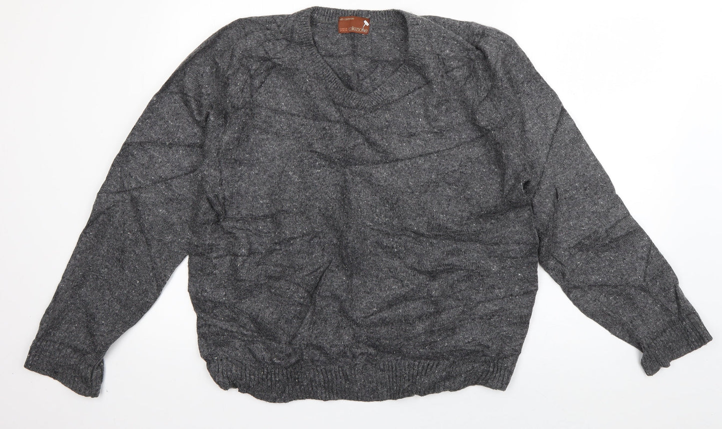 Marks and Spencer Mens Grey V-Neck  Viscose Pullover Jumper Size M